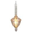 Pack of 3 Clear with Silver Glitter C7 Bubble Light Christmas Replacement Bulbs