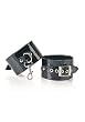 Buckled Black Ankle Cuff With Clip (Black-1)