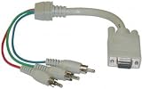 HD15 (VGA) Female to RCA x 3 Male, D / Shield, (HD15 to Component Video) Adaptor, 1 ft — Not For Computer Use