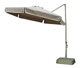 Southern Patio 10 Foot Round 6 Rib Umbrella With Water Ballast Base, Taupe