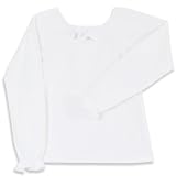 Chez Ami by Patsy Aiken Designs Girls Knit Raglan Sleeve Ruffle Top White