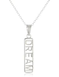 Sterling Silver Plaque Pendant Necklace, 18"