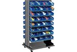 16 Shelf Bench Rack With 128 Bins 4 Inch Wide