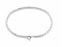 Sterling Silver Rolo Link Charm Bracelet