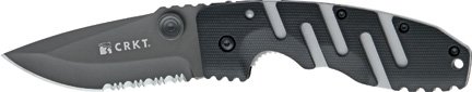 CRKT Ryan Model 7 Folding Knife, 3.5in, Serrated Drop Point, Black Textured Zytel Handle 6813Z CRKT Ryan Model 7 Folding Knife, 3.5in, Serrated Drop Point, Black Textured Zytel Handle 6813Z