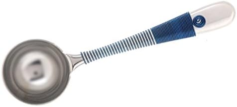 Coffee Scoop - Navy and Silver Wire