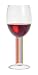 Red Wine Glass, Navaja, Rainbow Striped Stem w/ Napkin. Designer Embossed Stem Red Wine Goblet
