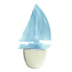 AmerTac 71074 Sailboat Night Light, White