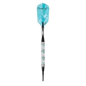 Viper Diamond Soft Tip Dart 16gm (Diamond Cut Barrel with Turquoise Painted Rings)