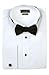 New Mens Tailored Slim Fit White Wing Tip Tuxedo Shirt French Cuff By Azar