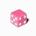 16mm d6 Pink Opaque Square Edge Dice with "Blank 1 Pip"