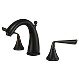 Kingston Brass KS2975ZL Silver Sage Widespread Lavatory Faucet with Brass Pop-Up, Oil Rubbed Bronze (Not CA/VT Compliant)