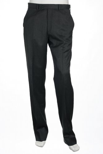 Alfani Red Solid Gray Flat Front Dress Pants SZ 40X32