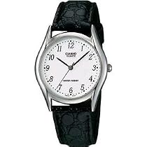 Casio #MTP1094E-7B Men's Casual Analog Watch with Leather Strap