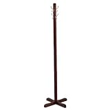 Traditional FourHook Coat Rack Mahogany Finish