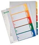 Produkt-Bild: Leitz Register PC-beschriftbares/1291-00-00 A4, farbig/transparent 1-5