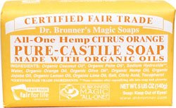 Dr. Bronner's Organic Pure Castile Citrus Orange Soap - 2 Bars