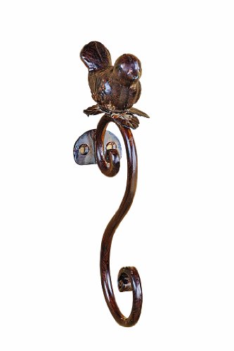 Creative Co-Op Metal Bird Hook, Rust