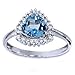 1/3 Carat Trillion Blue Topaz & Diamond 10k title=