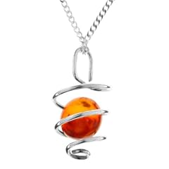 In Collections Damen-Collier 925 Sterlingsilber  Bernstein 42 cm 241A203149L100