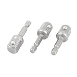 uxcell ドリルチャック　六角シャンク12.5mm インパクトドライバー 6.3mmソケットアダプターセット