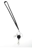 New Retractable Rhinestone Bling Breakaway Lanyard Crystal Bling Badge Id Key Holder Required By Most Hospitals and Government Agencies! (Black)