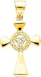 14K Gold Celtic Knot Cross Pendant