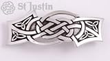 St Justin of Cornwall - Pewter Celtic Spider Knot Hair Slide Barrette