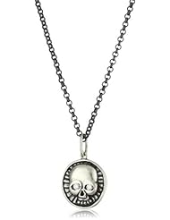 Erica Molinari "Renaissance" Sterling Silver Skull with Cross Bones Charm Necklace