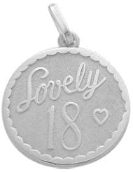 Sterling Silver Lovely #18 Age Expression Pendant with chain