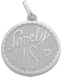 Sterling Silver Lovely #18 Age Expression Pendant with chain