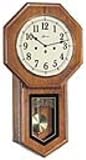 buy cheap price Regulator Schoolhouse Clock with Chime Oak Finish Loricron Clocks 8140K
