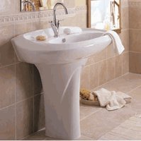 DecoLav 3604-CWH Large Oval Top Ceramic Pedestal