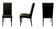 Baxton Studio Tall Leather Dining Chair, Set of 2, Espresso Brown