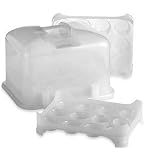 Cupcake Courier 36-Cupcake Plastic Storage Container, White Translucent