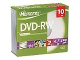Review Memorex  / Memorex DVD-RW Discs 120min/4.7GB x2 Speed [10 Discs Slimline Jewel Cased]
