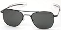 Randolph Aviator Sunglasses 52MM Matte Black , Bayonet, Grey, AF52611