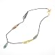 Mixed Metal Feather Drop Necklace by Sibilia
