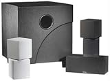 M&S SYSTEMS MNCXSM W/PSW112 MINI-CUBE HOME THEATER SYSTEM (B&W)