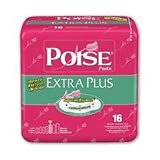 Poise Pads, Moderate Absorbency - Long (Formerly Extra Plus), Bag of 16 pads