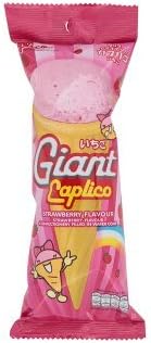 Giant Caplico Strawberry Cookie & Cream Flavour Confectionery Filled in Wafer Cone (Pack of 6)