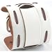 Nemesis Wide White Leather Cuff Wrist Watch Band