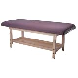 Olympus Stationary Massage Table with Full Cabinet - Quickship Package: Fabric Color-Ivory