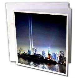 World Trade Center - World Trade Center Lights - Greeting Cards-6 Greeting Cards with envelopes