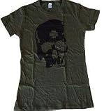 RAMMSTEIN - Totenkopf - Army Green Women's / Girls Jersey T-shirt (Girlie / Babydoll)