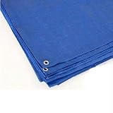 Blue Reinforced Rip-Stop Polyethylene Tarp, 10' x 12'
