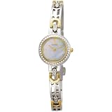 Citizen Womens EW8464-52D Eco-Drive Silhouette Crystal Accented Gold-Tone Watch