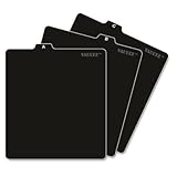 Vaultz VZ01176 A to Z CD/DVD Storage File Guides - 26 per Box (Black)