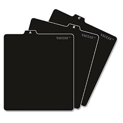 Vaultz VZ01176 A to Z CD/DVD Storage File Guides - 26 per Box (Black)