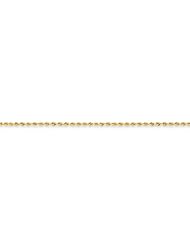 14k Yellow Gold 8in 1.75mm Handmade Regular Rope Chain. Metal Wt- 1.91g